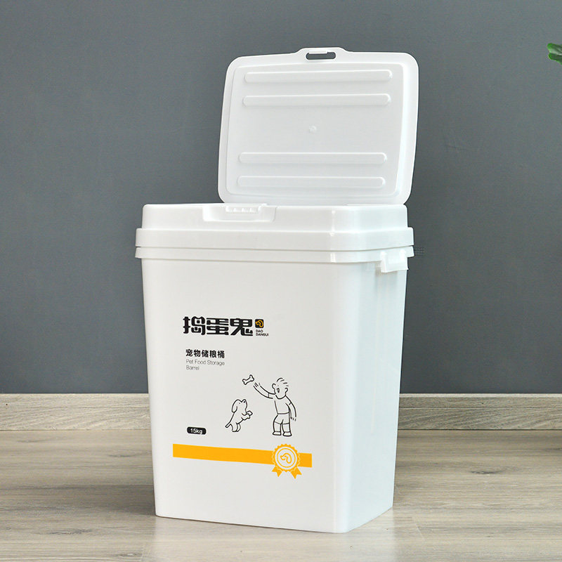 Mash Egg Ghost Pet Storage Bucket 30 Catty Dog Food Seals Box Cat Food LARGE BARREL MOISTURE-PROOF CONTAINING BOX FOR FOOD