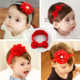 Baby girl headwear 100-day baby hairband Korean red pullover flower 0 children 1 year old 2 hairbands princess crown