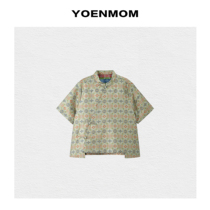 YOENMOM·Baoxiang Pattern 2024 Spring New Product 100 Mulberry Silk Song Brocade New Chinese Style Silver Button Top