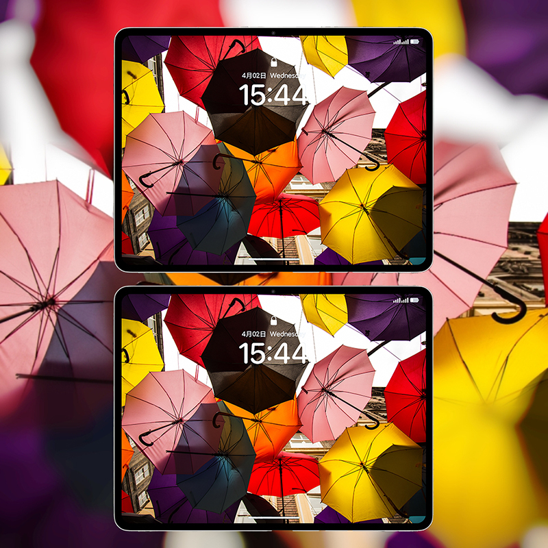 Colorful Umbrella Dopamine-Themed Ultra-Clear Lock Screen Desktop Wallpaper for Mobile Phones, Ipads, and Computers