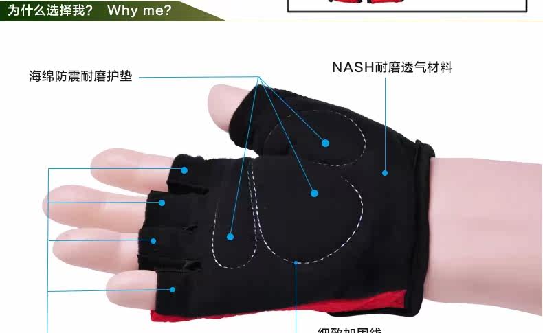 Gants pour vélo mixte ACACIA - Ref 2242428 Image 11