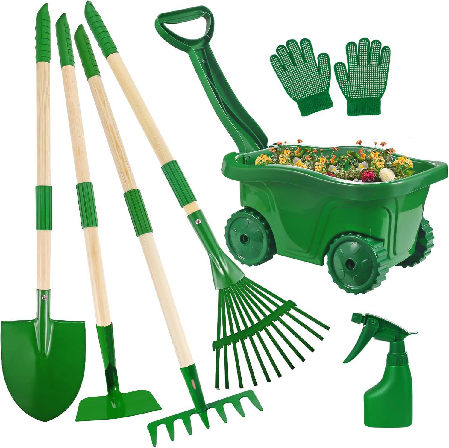 厂家直销儿童幼儿6件套园艺工具耙子kids gardening tools