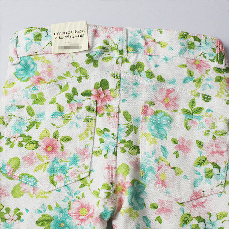 Pantalon fille en Coton denim bombe - Ref 2063532 Image 17