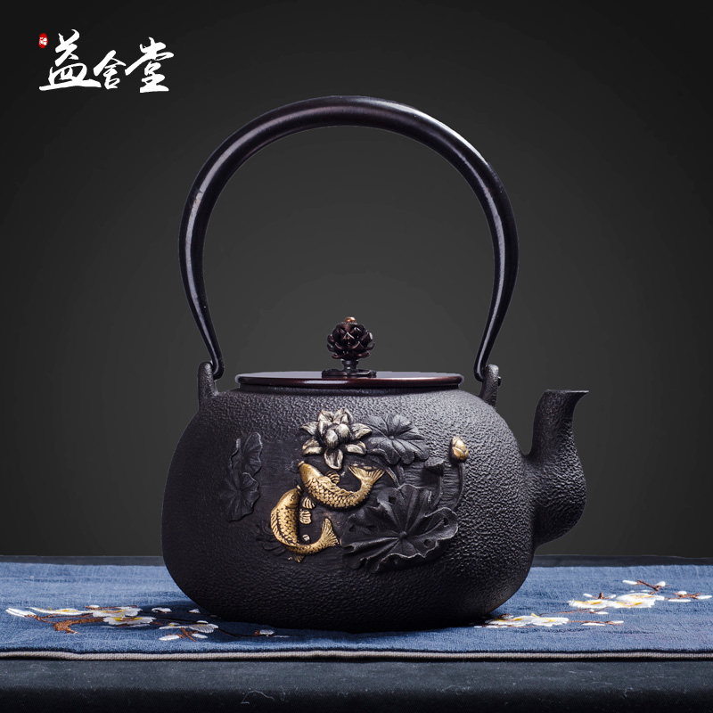 Yeshetang Cast Iron Pure Handmade Tea Boiling Kettle Without Coating Japan Southern Black Crystal Furnace Cooking Tea Iron Pot