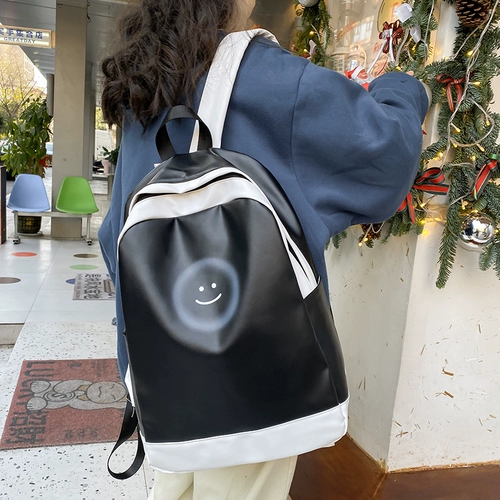 Вместительный и большой ранец, оригинальная сексуальная ретро полиуретановая сумка через плечо, универсальный рюкзак, подходит для студента, для средней школы
