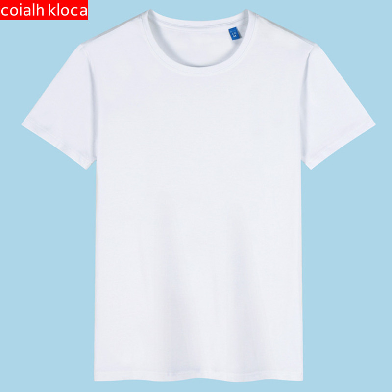 Short-Sleeved Ckt Shirt for Men, Loose Fit, Large Size, Solid Color, White Ice Silk Modal Half-Sleeve Base Layer, Round Neck Ckt Shirt Top