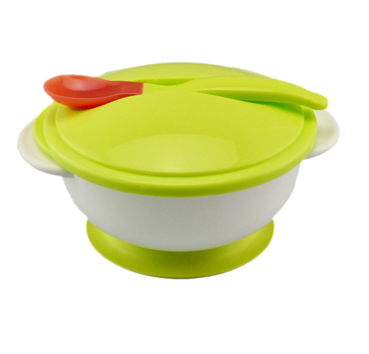 Children's Deputy Food Bowl Children Bowls Spoon Suit Neonatology Eating Training Cutlery Catch-up Anti-Fall Baby Suction Cup Bowl