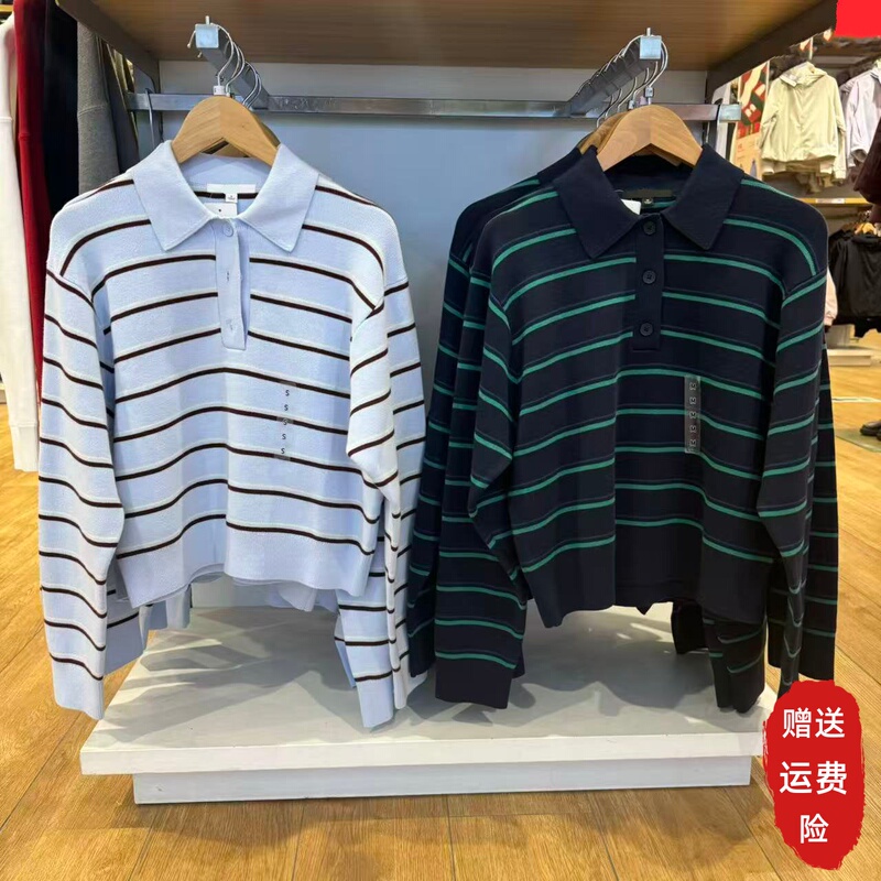 2026 Spring New Women's Clothing Soft Cotton Polo Collar Knitwear/Sweater 484503 482971