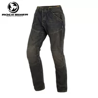 ROCK BIKER đi ​​xe máy quần jeans Kevlar chống rơi giản dị bốn mùa quần lỏng xe máy - Xe máy Rider thiết bị đai quấn đầu gối