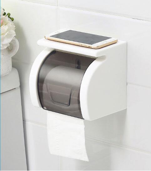 Incognito sticker wall paper towel rack Powder room toilet nail-free perforated waterproof roll toilet paper rack Toilet paper storage rack