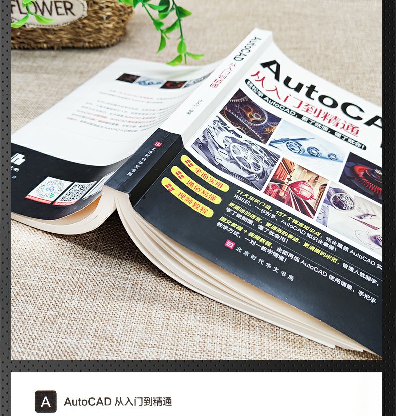 【赠视频教程】正版包邮 AutoCAD从入门到精通实战案例版 图文版机械设计制图绘图室内设计cad教程零基础cad书籍