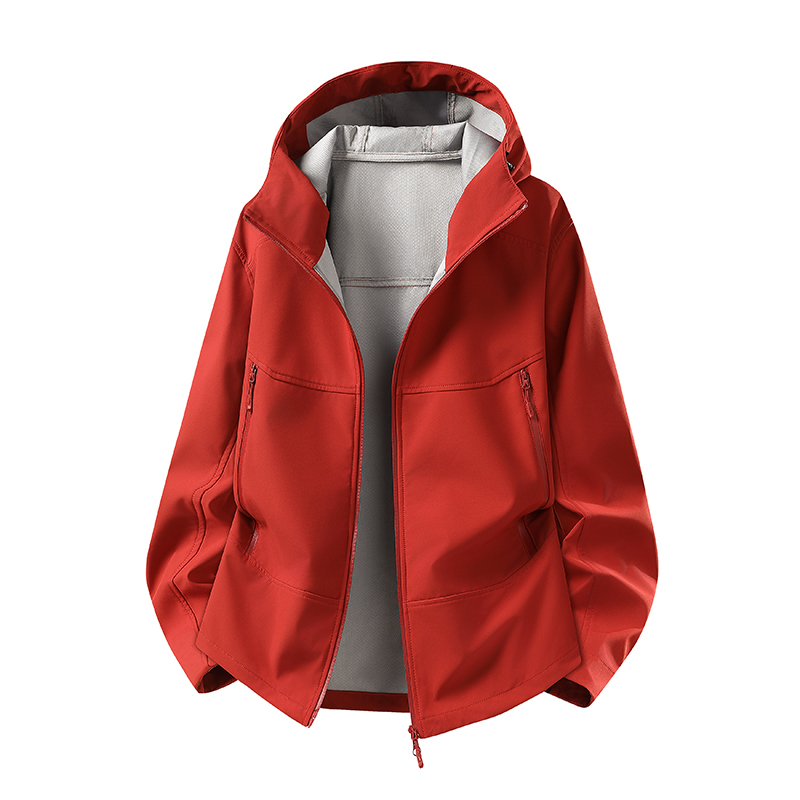 Outdoor Sports Hooded Softshell Jacket for Men and Women, Versatile Spring and Autumn Mountaineering Jacket, Waterproof Jacket