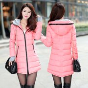 Jacket bông độn Winter-Trung bình Dài Xuống Ladies của phụ nữ