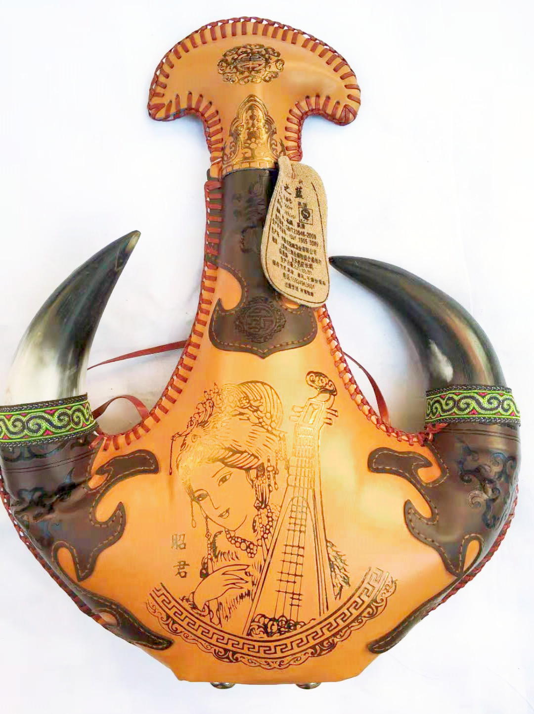 Inner Mongolia horse milk wine real horn leather pot 38 degrees 500ml Inner Mongolia specialty Mongolian skin milk wine