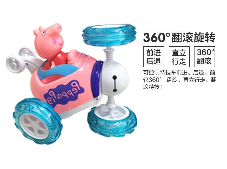 Đồ chơi trẻ em phiên bản sạc của lợn xã hội người điều khiển từ xa mát xe đóng thế lật lật trang lật bé trai và bé gái máy bay điều khiển từ xa