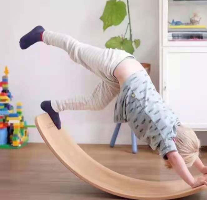 Children's sensory integration trainer solid wood balance board toy smart board home fitness