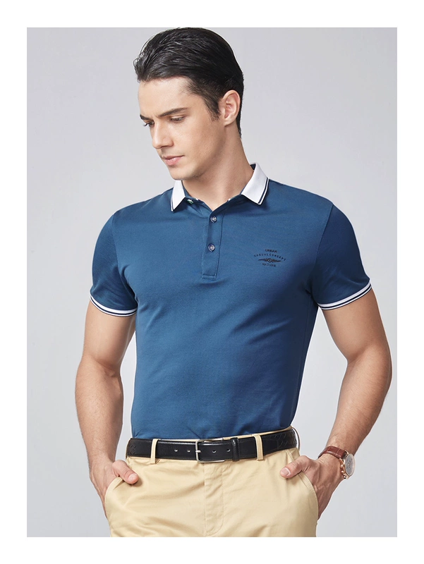 Chín động vật chăn nuôi nam ngắn tay T-Shirt 2018 mùa hè mới kinh doanh ve áo POLO áo sơ mi nam casual slim t-shirt nam