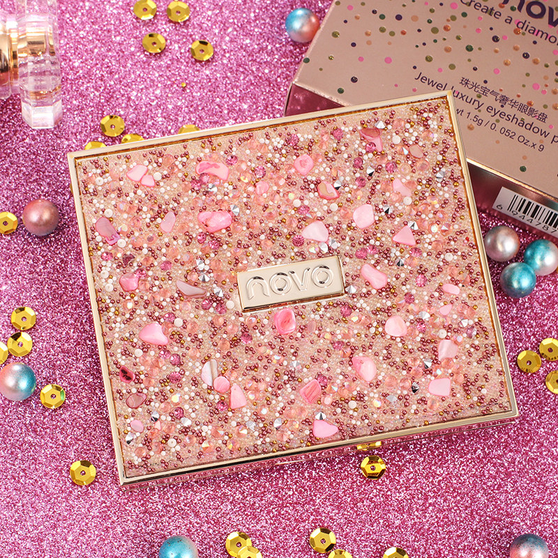 novo German niche unicorn eye shadow disc flash powder earth color beads matte bounce disc ins super fire net red waterproof