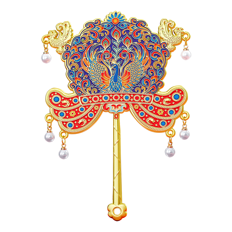 北京故宫文创随身镜凤冠化妆手持镜子西安纪念品古风博物馆伴手礼