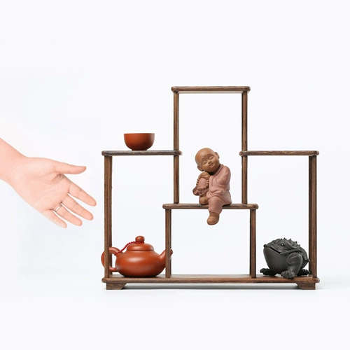 Куриное крыло деревянное культурное и художественное выставка стенда Bo древняя стойка маленькая фиолетовая глиня