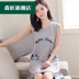 Mùa hè vest pajama sling đồ ngủ nữ lỏng lẻo cộng với kích thước mỏng đầm dễ thương. 