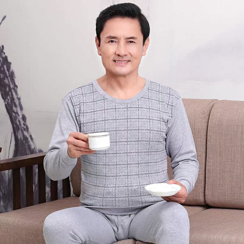 Dad mens đồ lót ấm áp trong mùa thu quần mỏng già ông già quần dòng thiết Grandpa mùa thu.