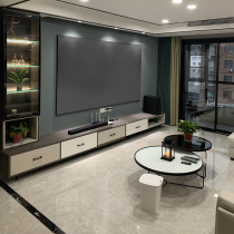 Black diamond frame projector screen Laser TV 4K home 100 inch 120 ultra-narrow frame black crystal metal anti-light