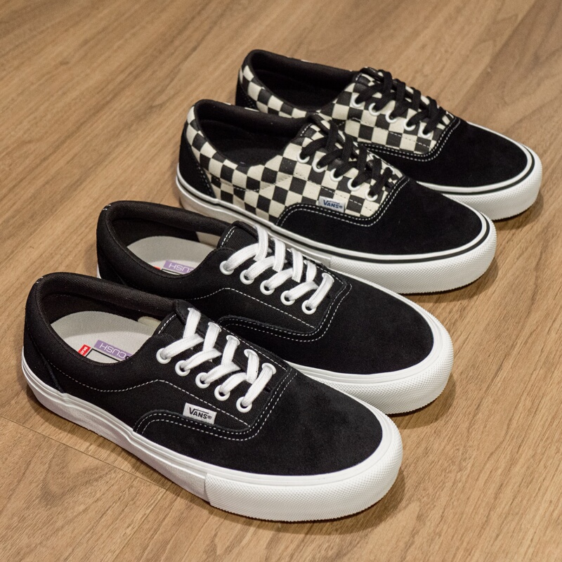 Vans Era Skate Pro Classic Black and White Checkerboard Retro Low-Top Professional Skate Shoes for Men and Women