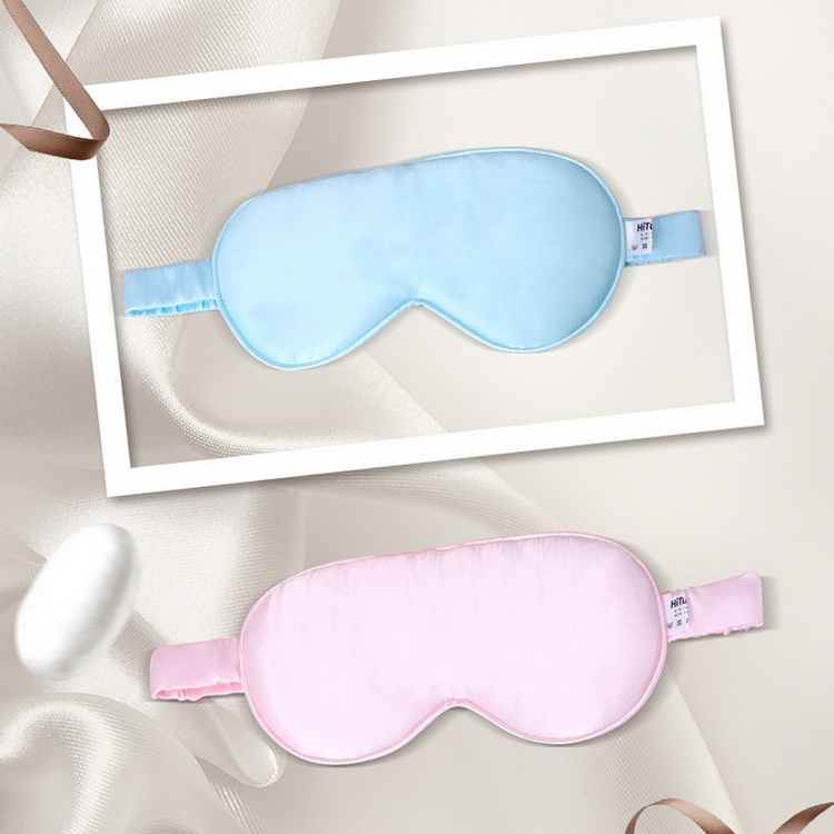 Hiturbo silk eye mask cover Mulberry silkworm comfortable shading breathable siesta sleep helps men and women couples travel outdoors