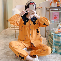 Moon clothing cotton spring and autumn postpartum lactation pregnant women pajamas maternal feeding 3 months 4 spring summer 6 thin breathable 5