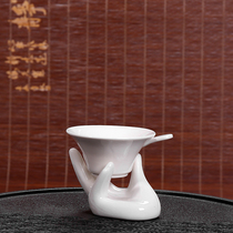 Ruyao tea filter Tea filter net Imitation Song Dynasty Ru porcelain open piece Brother Kiln Kung Fu tea set zero matching tea tea leak tea ceremony accessories