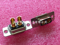 Rectangular heavy-duty connector 2W2 female high current 2-core hole solder wire type environmentally friendly gold-plated dbhead type