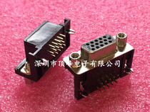 Full - plated gold HDR15 female DR15 bending female 15 core 90 - degree bending horizontal welding plate environmental protection