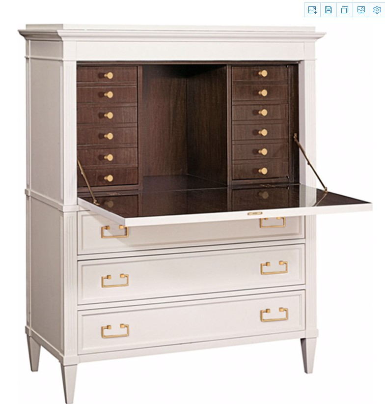 American Countryside Solid Wood Bucket Cabinet Bedroom Storage Flip secretarial cabinet Multi-functional folding and writing Makeup Table