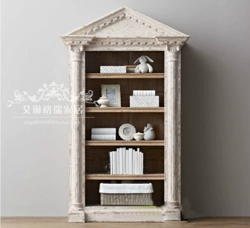 Сельский антикварный домик из натурального дерева, книжный шкаф, книжная полка, многослойная коробочка для хранения, в американском стиле, делается под заказ