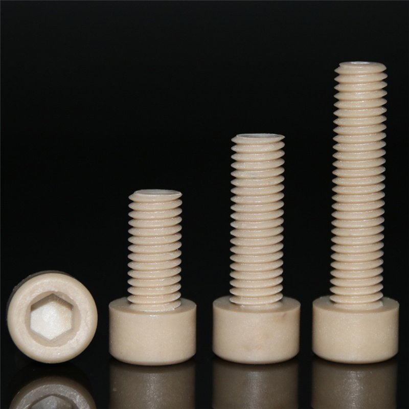PPS inner hexagonal flame retardant insulation resistant to corrosion resistant M3-M10 plastic screw ppsinner hexagonal plastic screws