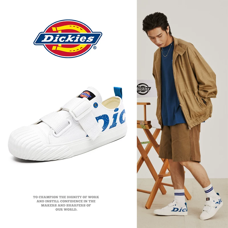 Мужские белые канвасовые туфли Dickies 2022 нового зимнего сезона, модная обувь осень-зима для ленивых повседневных мужских туфель