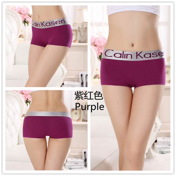 4 hộp quà tặng của phụ nữ đồ lót cotton của phụ nữ boxer quần hip cotton thoáng khí sexy eo thanh niên góc màu rắn