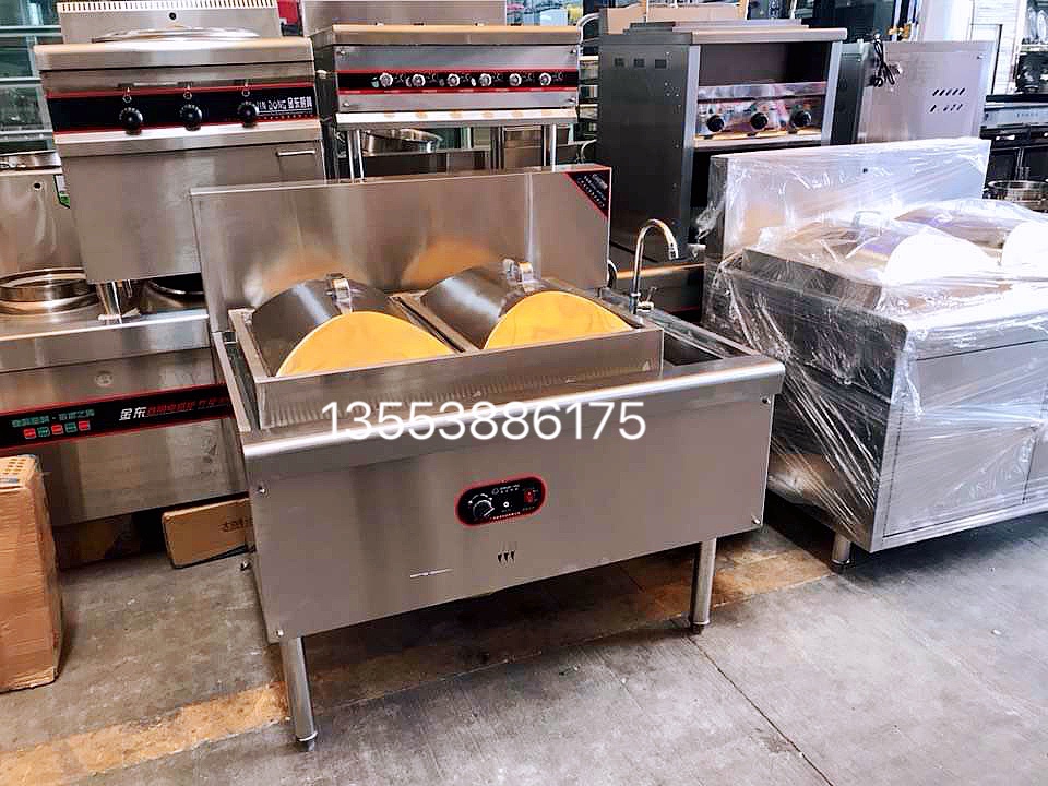 Commercial single-head bra sausage powder machine fully automatic Cantonese steaming furnace sausage powder furnace liquefied gas gas electric with fan