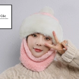 Зимняя шапка, комбинезон, демисезонный удерживающий тепло шарф, увеличенная толщина, в корейском стиле