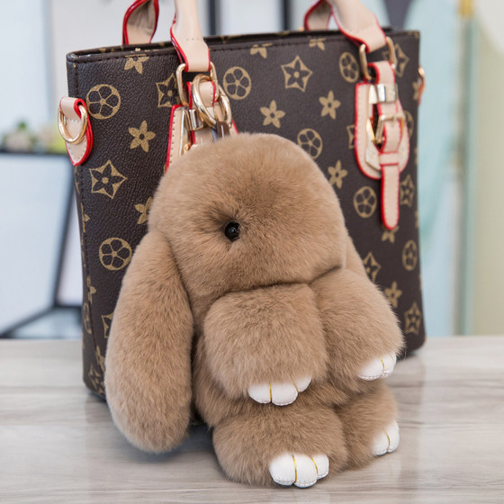 Little Rabbit Plush Toy Lop-Eared Rabbit Doll Korean Girl Mini Doll Small Long-Eared Rabbit Rabbit School Bag Pendant