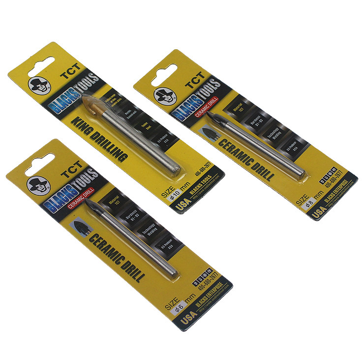 Black triangle drill bit ceramic drill tile drill bit glass drill bit cement granite drill 6mm 8mm