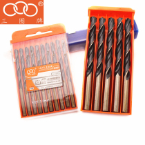 Three-circle twist drill bit high-speed steel cobalt-containing stainless steel drill bit metal wood woodworking 1-10mm