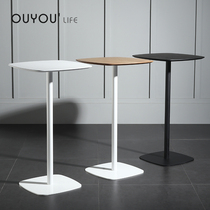 OUYOULIFE Nordic creativity bar Desk Home Balcony Casual High Foot Table Coffee Hall Iron Art Minima Bar Table