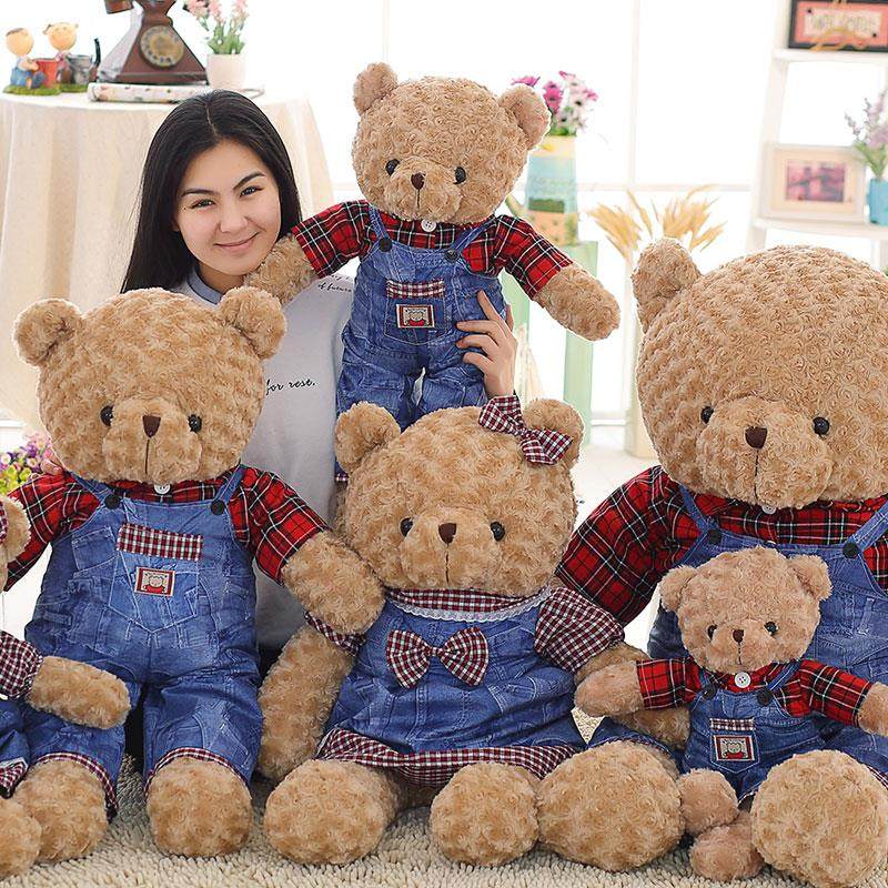 Teddy Bear Plush Toy Cute Girl Panda Bear Girl Ragdoll Large Doll Sleeping Bear Doll Holding Bear Doll