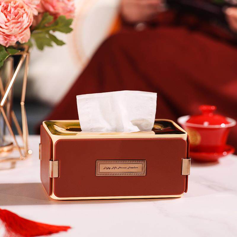 Wedding home Red Tissue Box Living Room Bedroom Creative Light Extravagant New Wedding Happy Tissue Kit Wedding crambocks-Taobao