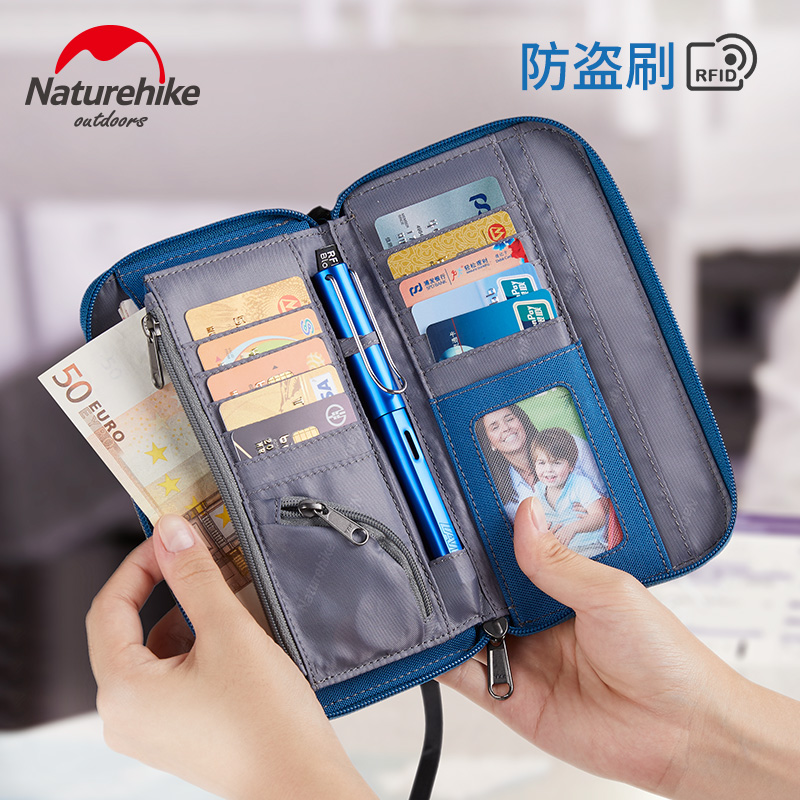 Naturehike Norwegian Guest Passport Ticket Intake Card Bag Travel Passport Clip Waterproof RFID Burglar-Proof Brush Credential Package