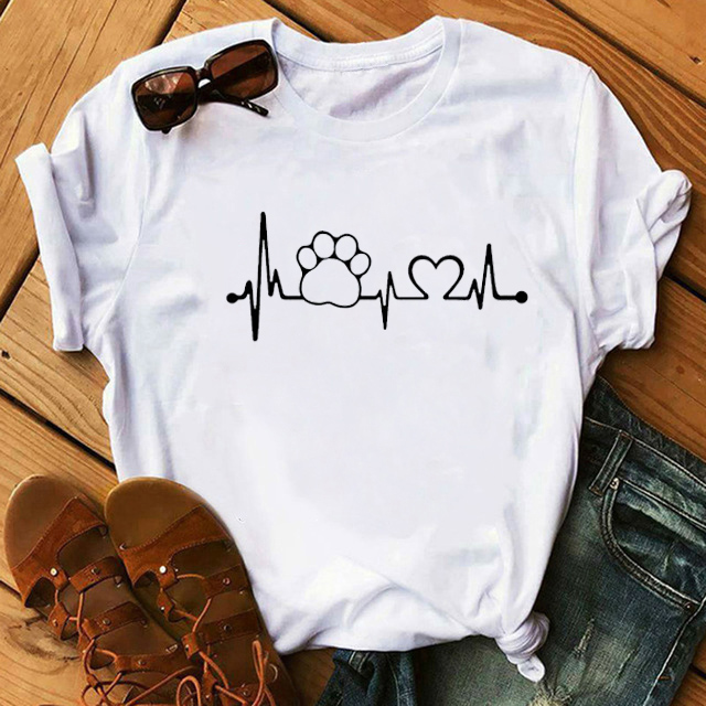 Châu Âu và mùa hè Mỹ vỡ dọc ngón giữa in phim hoạt hình ngắn tay T-shirt của phụ nữ lỏng lẻo vừa vặn tròn cổ áo ed-out thương hiệu thủy triều