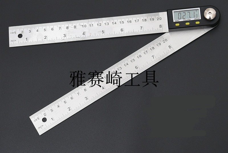 Digital display angle ruler Stainless steel electronic angle ruler Protractor protractor 200mm 300mm 500mm