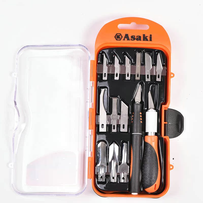 Yasaizaki ASAKI 14-piece precision carving knife tool set AK-3960
